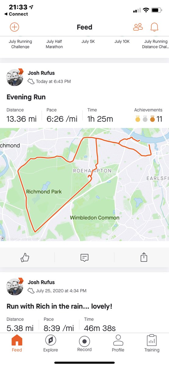 joshrufus's tweet photo. @GarminUK Same run, different times - the first one is uploaded from my watch and the second is Garmin Connect - any ideas what happened or how to replace the second with the first one? #frustratedfromwandsworth #garminproblems https://t.co/DnOFlDhWEW