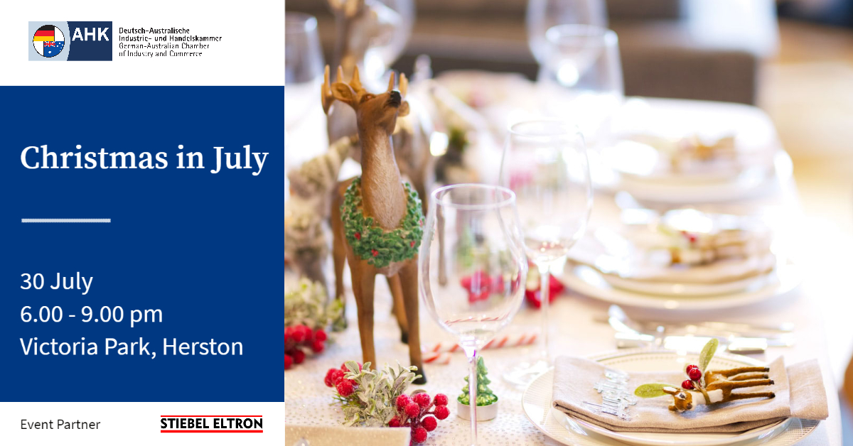 GerChamberQLD's tweet photo. It's a date🥂 We're very excited to welcome you to our annual #Christmas in July event! Enjoy the best of winter in the unique ambience of the @VicParkGC with a glass of #gluehwein and an exquisite dinner. Registration is opening soon, tickets are limited #event #QLD #networking https://t.co/Nm5DfL8FLg