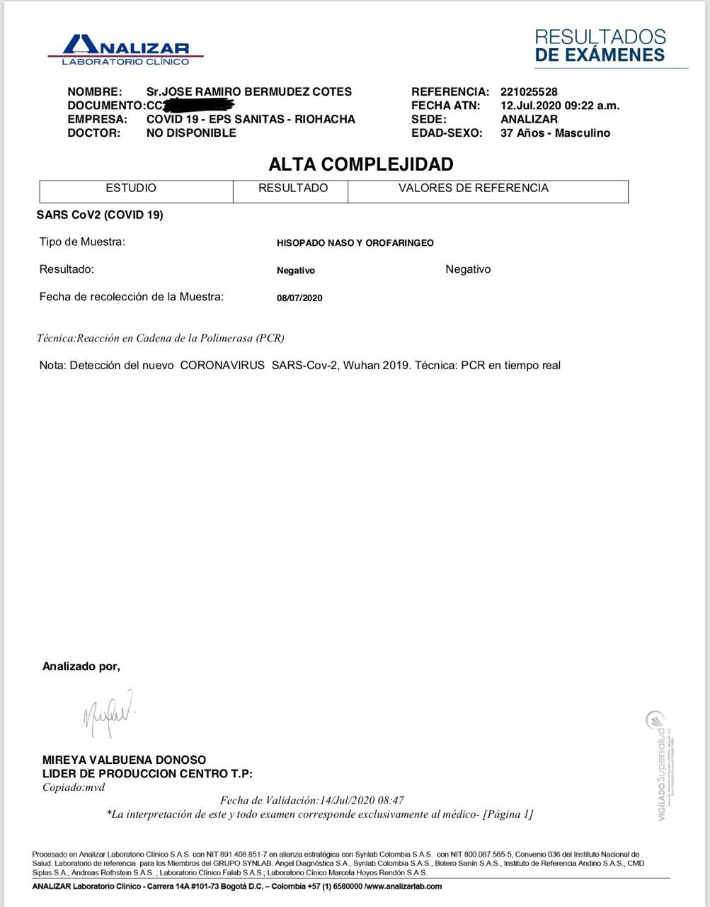 Jose Ramiro Bermudez A Twitter Luego De Conocer El Resultado Positivo De Uno De Los Miembros De Nuestro Gabinete Me Realice Nuevamente La Prueba Del Covid 19 La Cual Arrojo Un Resultado Negativo