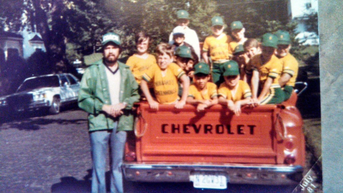 Yep kids, this is how we used to ride to ball games in 1983.