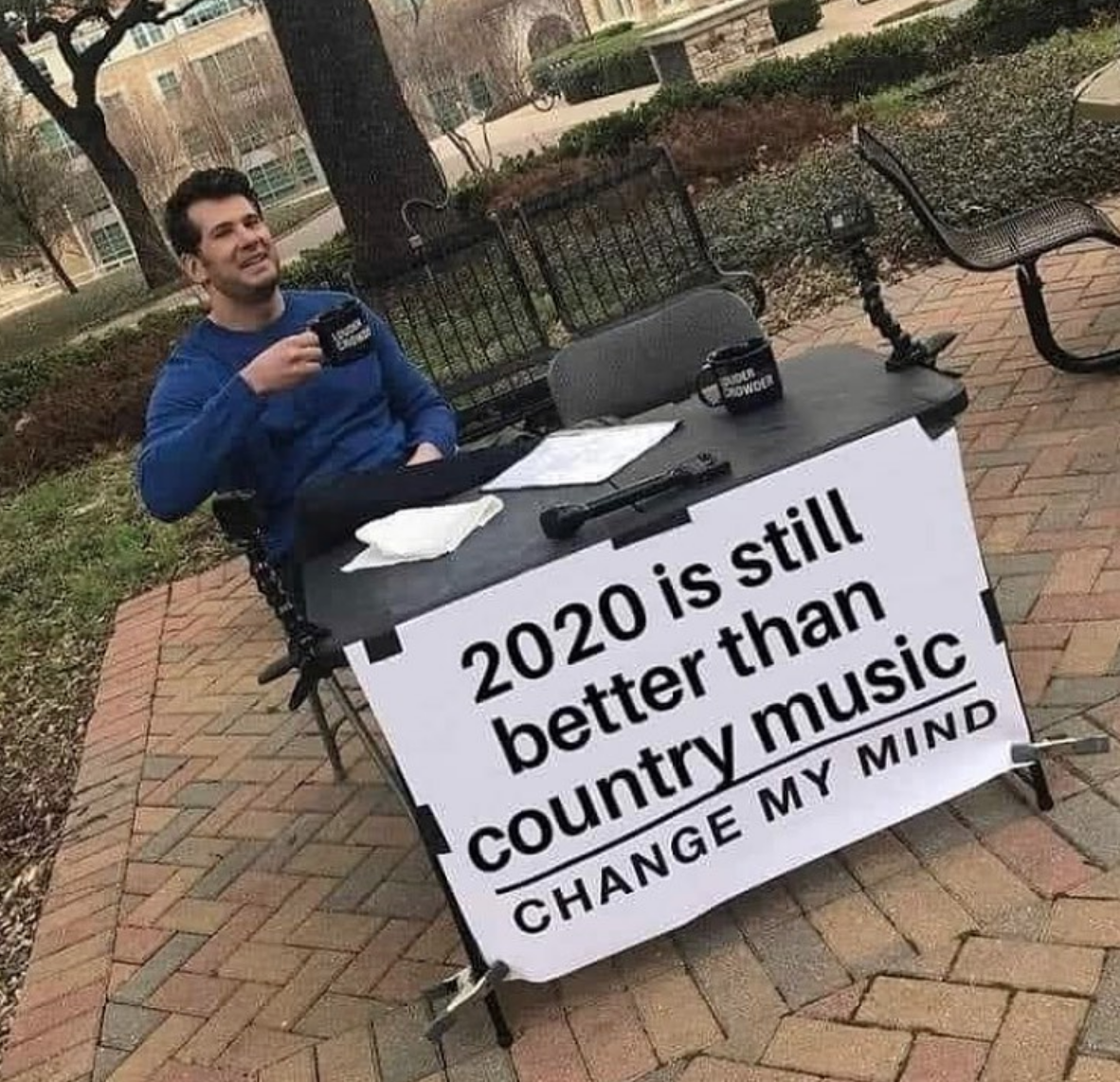 MensHumor's tweet photo. 2020 IS country music https://t.co/1XBlXzX4vC