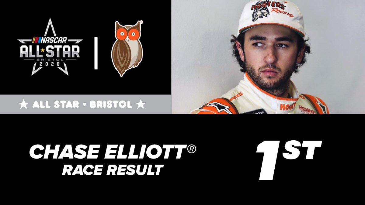 HootersRacing's tweet photo. .@chaseelliott is your 2020 #AllStarRace Winner!! #di9 🏆 https://t.co/IZtTW4ppX8