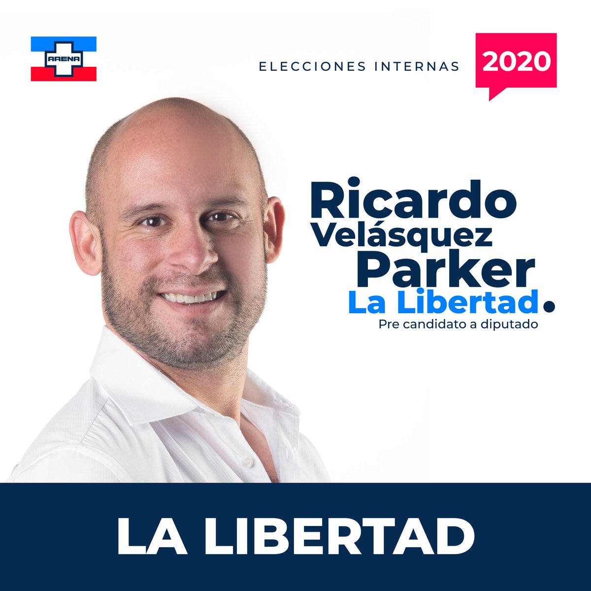 ARENAOFICIAL's tweet photo. #EleccionesInternas | Conoce a algunos de los perfiles de nuestros pre candidatos a diputados por #LaLibertad. Los nacionalistas ya estamos listos para vivir una verdadera fiesta democrática 🔵⚪️🔴
#ElSalvadorTieneFuturo #ARENA2020 https://t.co/DiobhK826s
