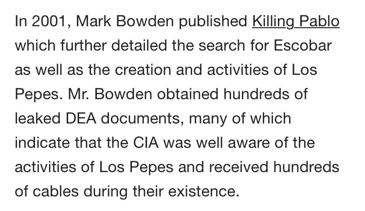 7) Los Pepes was trained by the US, given intel, and funded by the Cali Cartel. The purpose wasn’t justice, the Clintons needed to get rid of the Mena witnesses, aiding the Cali Cartel accomplished that goal & helped hide the true motives. Carlos celebrated at Disney, y’all!