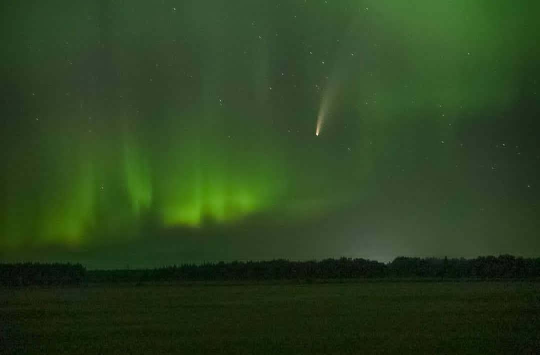 Photo 1: Erin.k.malone | ig (Michigan).Photo 2: tommasodiprima | ig.Photo 3: noordsee.foto | ig (Germany).Photo 4: chris_kozyniak | ig (Libau, Manitoba). #NeowiseComet