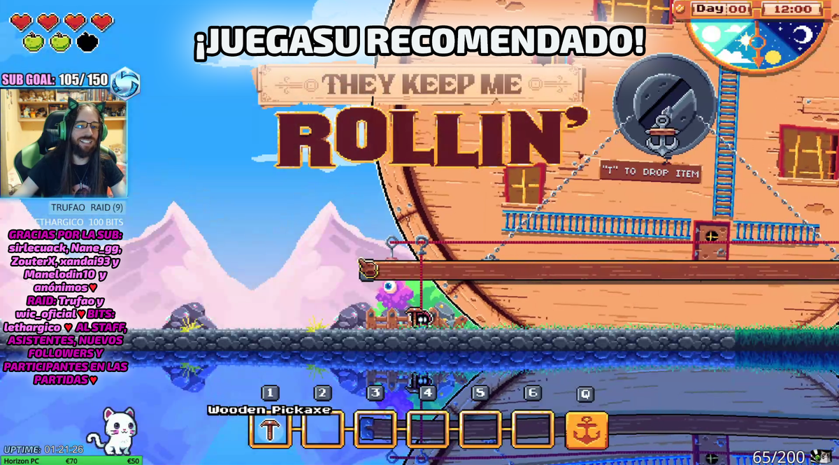 Hoy destacamos <a href="/KeepmeRollin__/">They Keep Me Rollin'</a> 🤩 Tu casa ha sido hechizada y no para de rodar 😱 Reúne materiales, craftea, come y sobrevive 25 días hasta llegar a la capital para devolver tu hogar a su estado normal.

🔹DESCÁRGALO: narehop.itch.io/they-keep-me-r…
🔸PUNTÚALO: itch.io/jam/gmtk-2020/…