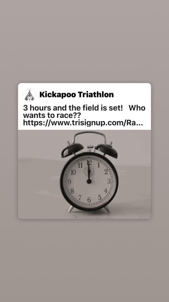 acorntriathlon's tweet photo. Tonight is the cut off!  Hurry and sign up.   https://t.co/4Lk45jB6Ou https://t.co/VNI0dDCLr2