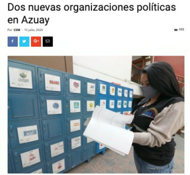 GraceJimenezR's tweet photo. Tatatataaaaaaan!
Se prenden motores de la campaña electoral en #Azuay.
Se aprueba por el @cnegobec el partido #NuevaGeneración cuya principal figura es @pedropalaciosu, Alcalde de #Cuenca.
Será su hermano el nuevo outsider azuayo? https://t.co/PJZ1aPpIov