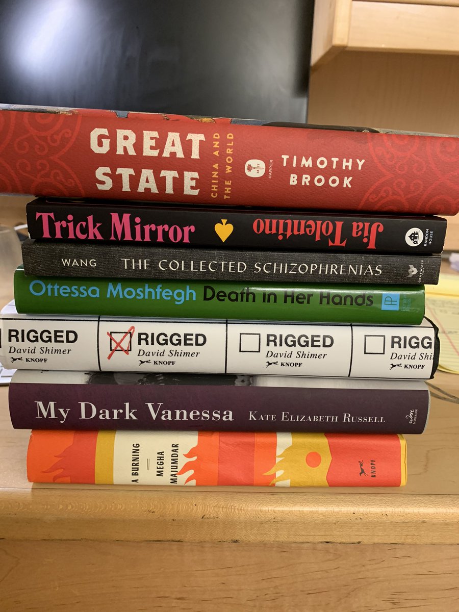soraywang's tweet photo. Now that I’m finally in the same place for more than 18 months, I can buy real books! Summer acquisitions from @TridentBooks so far 😍😍 https://t.co/aNC3PzqKo8