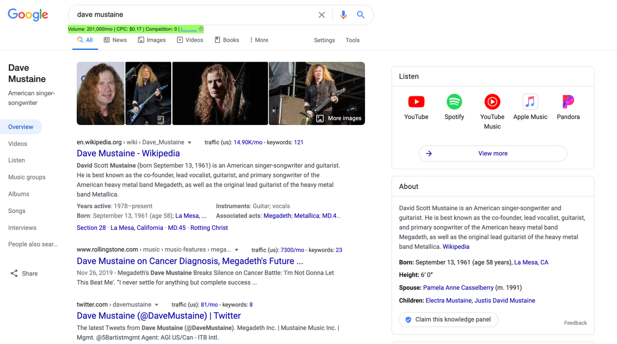 WitBlade's tweet photo. We appear to have a left rail knowledge graph now on desktop search.

@rustybrick https://t.co/Enx19HGSHh