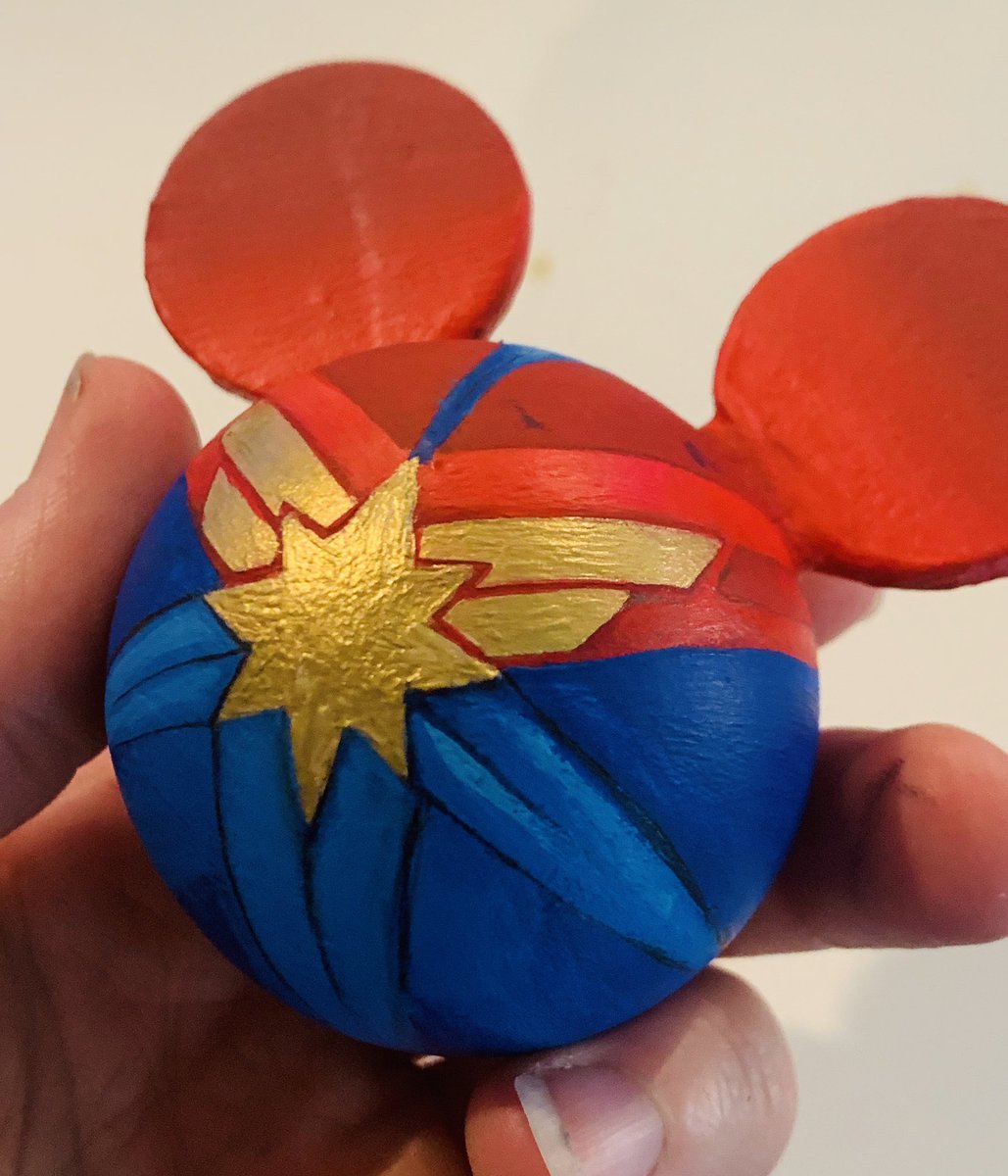 LittleTsumtsum's tweet photo. Working on a #captainmarvel mickey this week! May have to send it to @brielarson to have for safe keeping. :) https://t.co/ugDHUtlDty