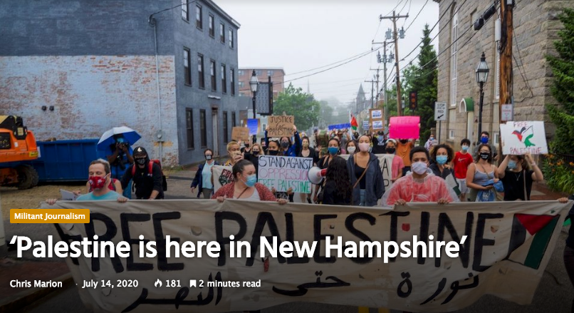 178kakapo's tweet photo. Unity for #Palestine is more increasing◢

#MoreIsolated🇮🇱

"… activists took the streets of Portsmouth, New Hampshire to stand in solidarity with the Palestinian struggle against apartheid and new efforts of annexation by the settler colonial Israeli gov
https://t.co/XGLuT4BoFh https://t.co/1sicGpuvsW