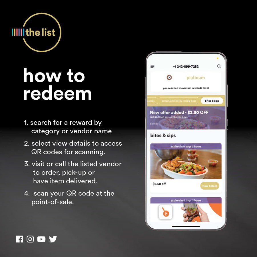 TheListRewards's tweet photo. Out with the old, in with the NEW! Being ALIV has its privileges... here’s how to redeem them! Download the app NOW! #TheListRewards https://t.co/VuYepxxYgW