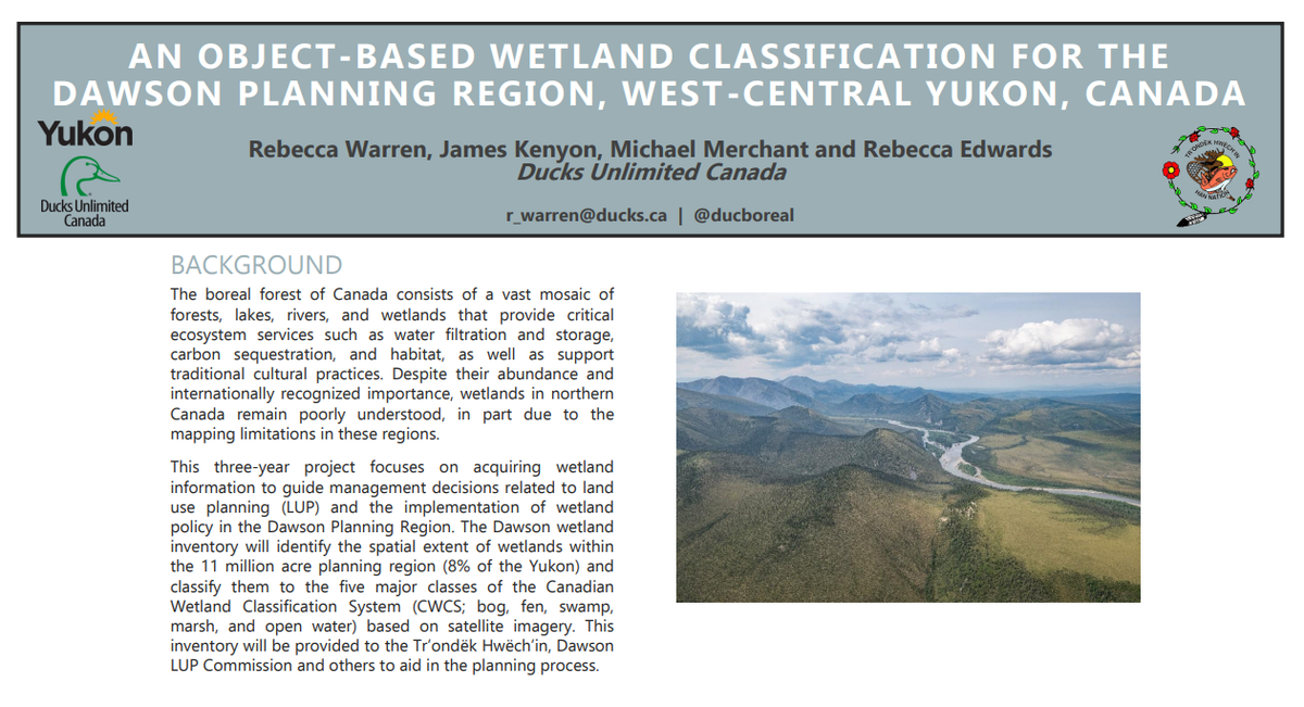 Becky_Maps's tweet photo. My colleague @beccakwar presented her interactive poster on the work we are doing in the Yukon #csrs2020 #wetlands #Yukon #remotesensing @DUCBoreal
Big thanks to @CRSS__SCT for putting on a GREAT virtual conference :) https://t.co/0rCvR5bf2U