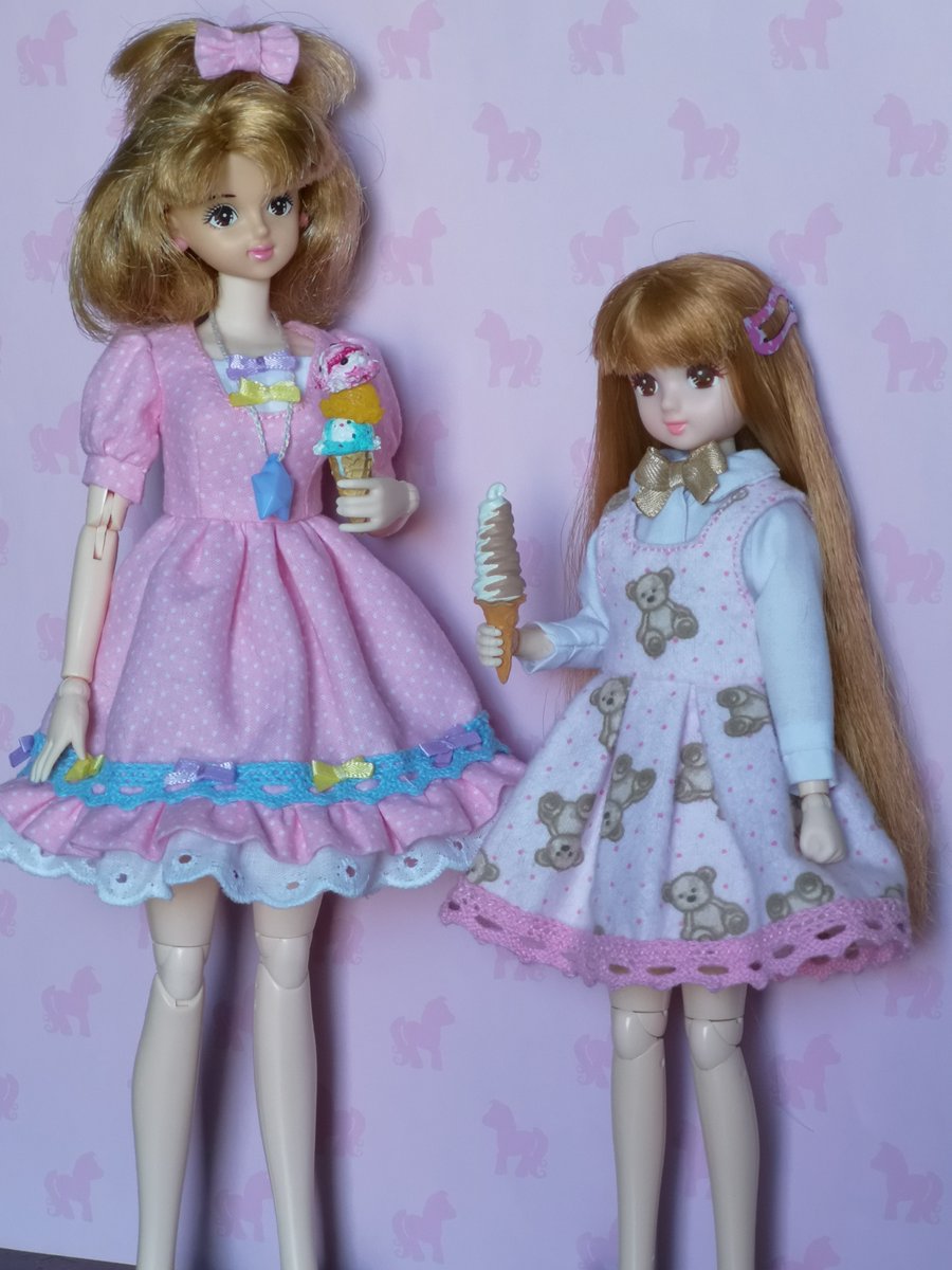 LadyLunaofLila1's tweet photo. #licca #liccafriend #himari #liccachan #liccadoll #obitsu #obitsubody #rement Sayaka and Himari enjoying ice cream 😋🍨🍦 https://t.co/xxBbJYCssi
