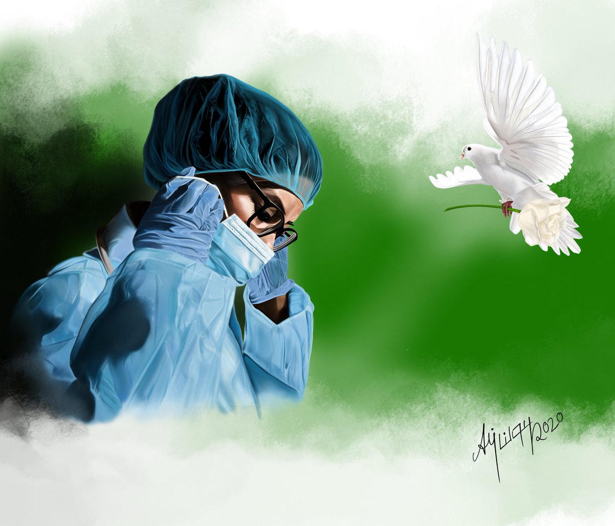 yasseralghreeb's tweet photo. أيد يشعُّ من الحنو  بهاؤها
وتفيضُ بالغيث العطوف سماؤها

هم يسهرون كما المصابيح التي
صمدتْ بعاصفة الردى أضواؤها

سدا منيعا ضد جائحة الأسى
كي لا يعربد في الصدور  وباؤها

البلسمُ الشافي وإكسير الندى
وصنائعُ المعروف طاب ثناؤها

اللوحة من إبداع الفنان الأستاذ علي الناصر  @Alnasserart https://t.co/fO8Ts1WY6a