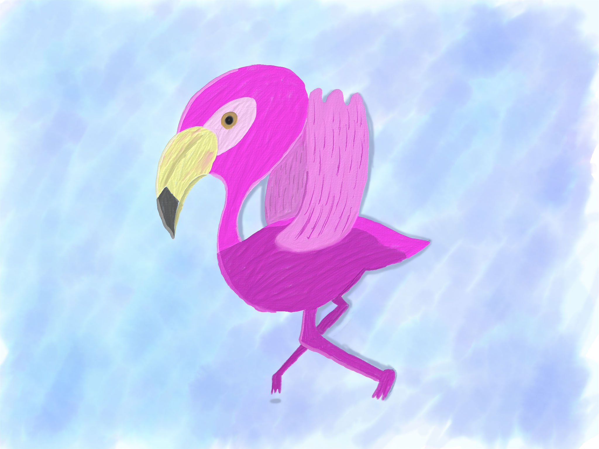 Aki こちらは趣味垢でーす ヨガをしているフラミンゴ アート 絵 Artlife Illust Illustrator Illustration 手描き イラスト イラストレーター 動物 フラミンゴ ヨガ 可愛い絵を描く同盟 芸術同盟 イラスト好きな人と繋がりたい T Co