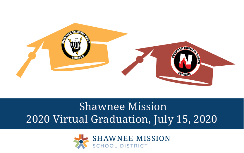 theSMSD's tweet photo. 🎓Congratulations to the Shawnee Mission West Class of 2020! This virtual graduation YouTube link will be live at 8 p.m. on July 15, 2020. https://t.co/6EcdKMcfbK     2/3 https://t.co/EPaobmp77B