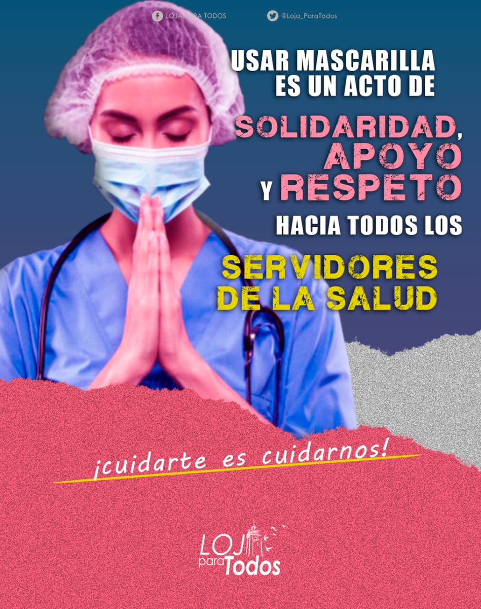 😷|| En medio de esta pandemia de Covid-19, las voces y opiniones al respecto del tema han polarizado no solo la información, sino lo más importante la actitud y la percepción de la realidad. #CuidarteEsCuidarnos 

🤝¡LOJA RESISTE, GRACIAS A TI!
#ColectivoLojaParaTodos
