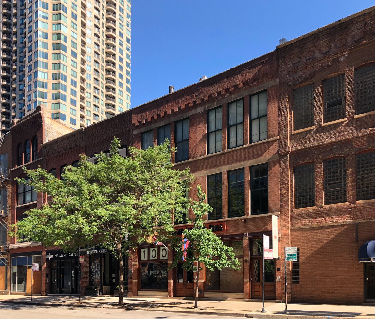 126 West Kinzie Street, built 1889
124 West Kinzie Street, built 1874
122 West Kinzie Street, built 1874
120 West Kinzie Street, built 1902
118 West Kinzie Street, built 1898
116 West Kinzie Street, built 1874

Not included in the Historic Resources Survey.