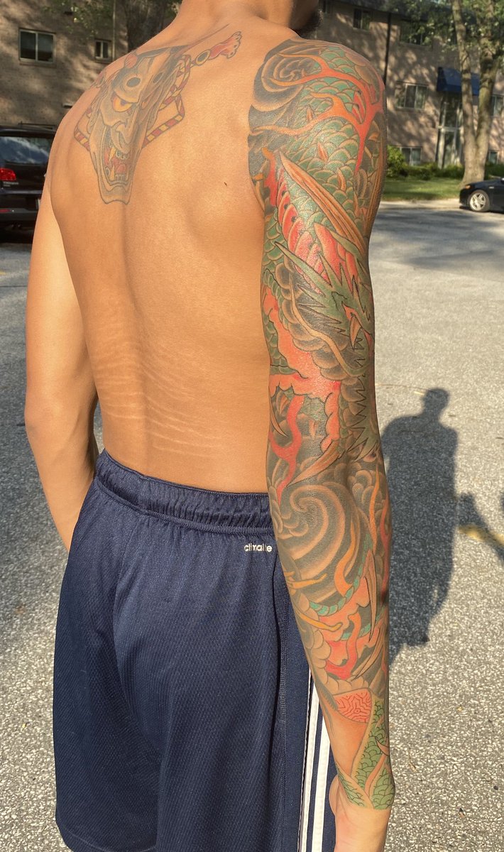 Breadrolle's tweet image. After 2 years finally finished my sleeve 😈 what y’all think?