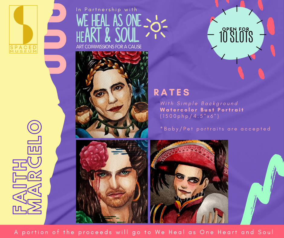 spacedmuseum's tweet photo. Hello Twitter! We are conducting an Art Aid Fundraiser for Mrs. Marilyn Lubrin, a teacher from HFSQC, who is currently admitted in St. Luke’s. Any amount donated for  the portrait commission will be translated into a special portrait for your generosity. Thank you! #foracause https://t.co/EYtXBxehET