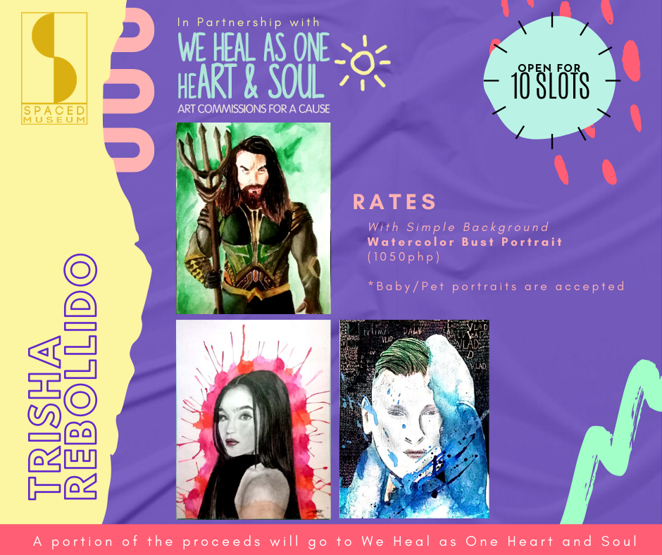 spacedmuseum's tweet photo. Hello Twitter! We are conducting an Art Aid Fundraiser for Mrs. Marilyn Lubrin, a teacher from HFSQC, who is currently admitted in St. Luke’s. Any amount donated for  the portrait commission will be translated into a special portrait for your generosity. Thank you! #foracause https://t.co/EYtXBxehET