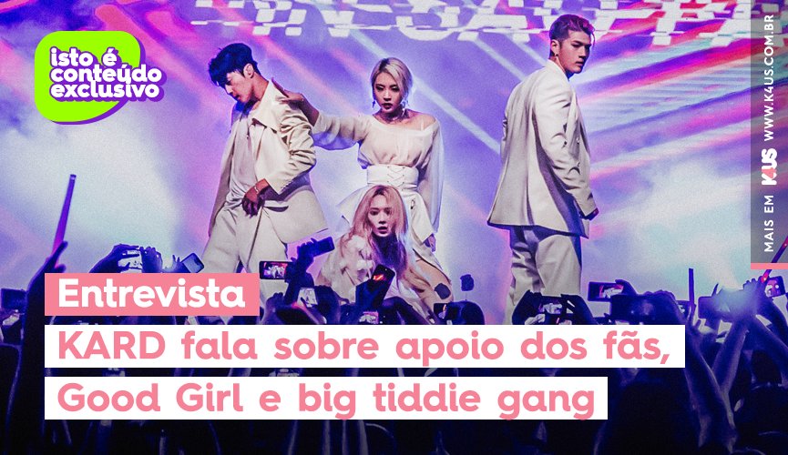 k4usportal's tweet photo. KARD contou como se sentem sobre a ida de J.Seph ao exército, falaram um pouco sobre suas atividades individuais e ainda explicaram como os fãs podem ajudar o grupo! 👀 Entrevista no minimo REVELADORA! Leia no site 👉 https://t.co/4bqYIJ7XE5 https://t.co/arbN2ClAcS