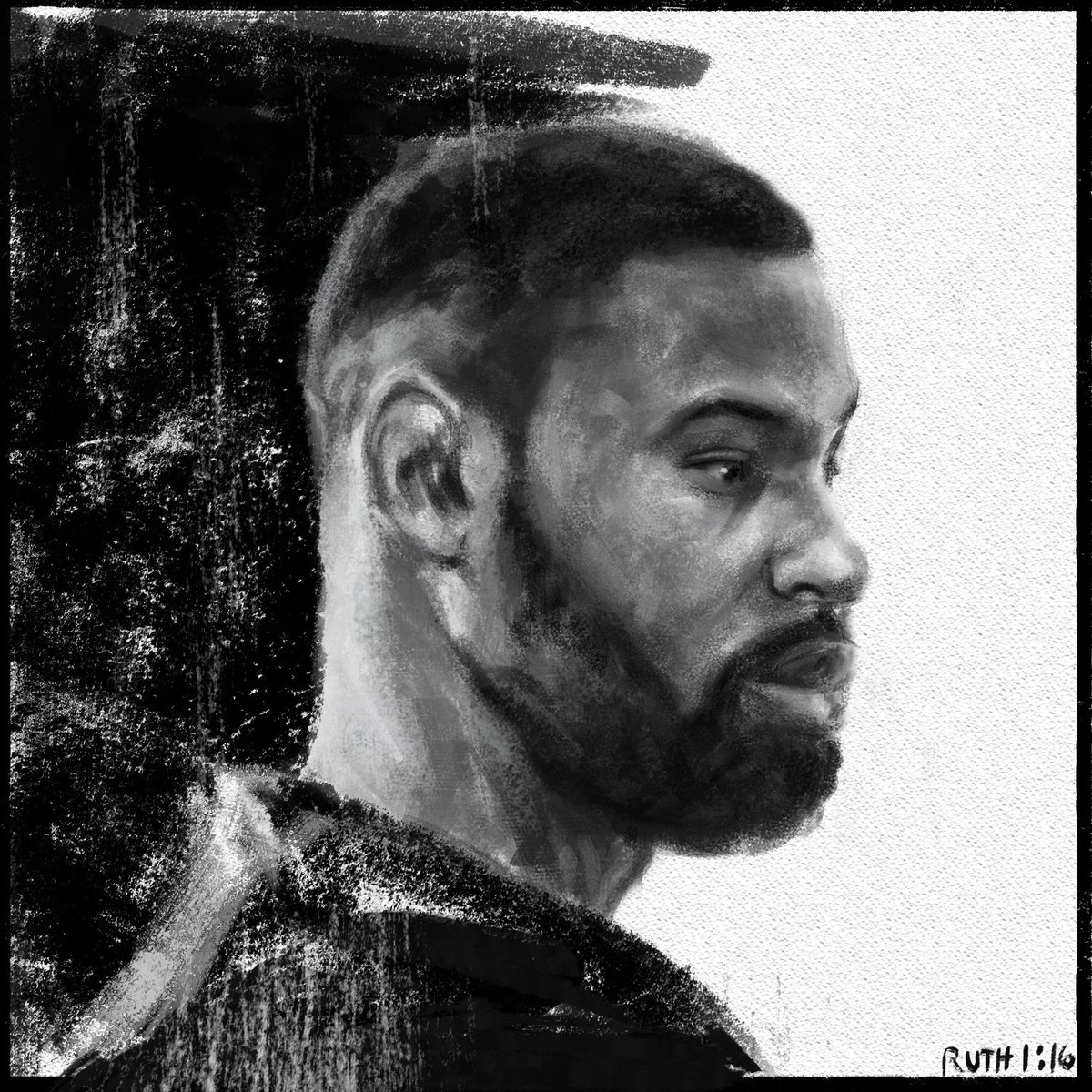 A surprise portrait of my brother, Tofunmi. 
Who I have built with, fought with, and learned with, for the past 10 years. 
More life. 
More love. 
More blessings. 
Ruth 1:16
Happy birthday. 
@TofunmiKupoluyi 