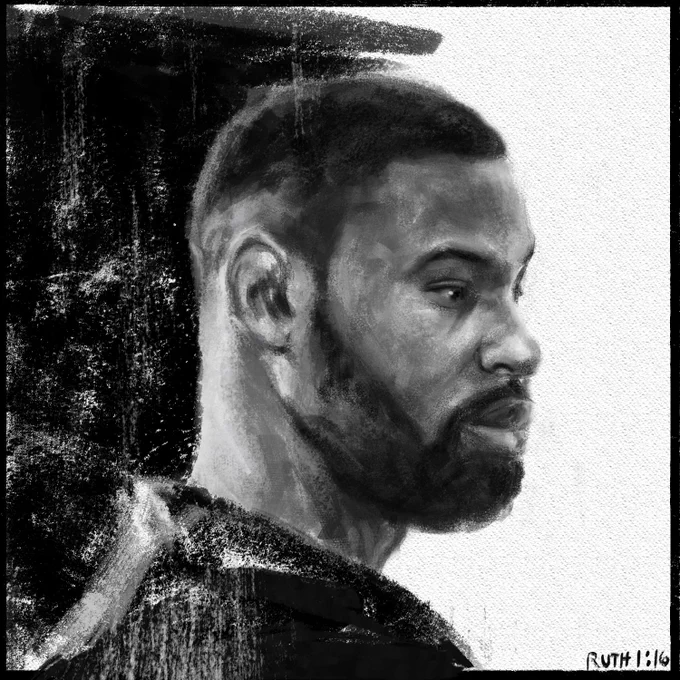 A surprise portrait of my brother, Tofunmi. 
Who I have built with, fought with, and learned with, for the past 10 years. 
More life. 
More love. 
More blessings. 
Ruth 1:16
Happy birthday. 
@TofunmiKupoluyi 
