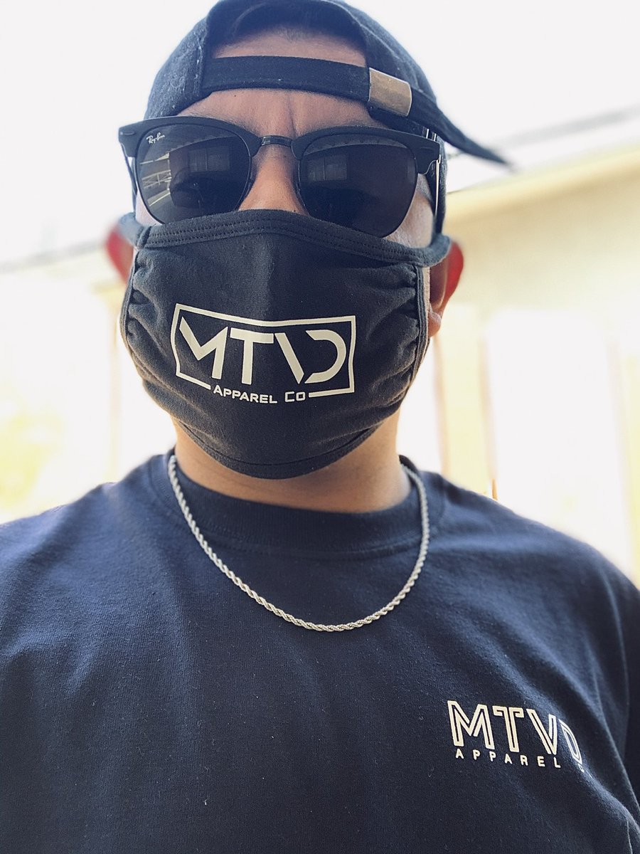 MtvdCo's tweet photo. You all asked for them, and we got them! Now available via DM and our Website! Stay safe and protected with our new MTVD Face Cover! #StayMTVD https://t.co/kEZf8MWH1l