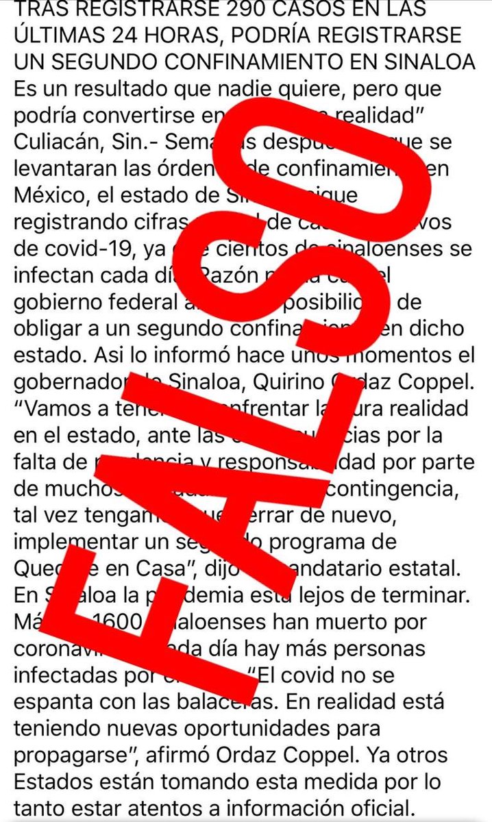 QuirinoOC's tweet photo. Mis querid@s Sinaloenses, un grupo de personas anda compartiendo en redes sociales y grupos de WhatsApp, una redacción de supuestas declaraciones mías 😳🤦🏻‍♂️🤷🏻‍♂️, las cuales son TOTALMENTE FALSAS. Cuidado con las #FakeNews. ¿Me ayudan con un RT? #PuroSinaloa 👊🏼😎 https://t.co/7svFsGIyYT