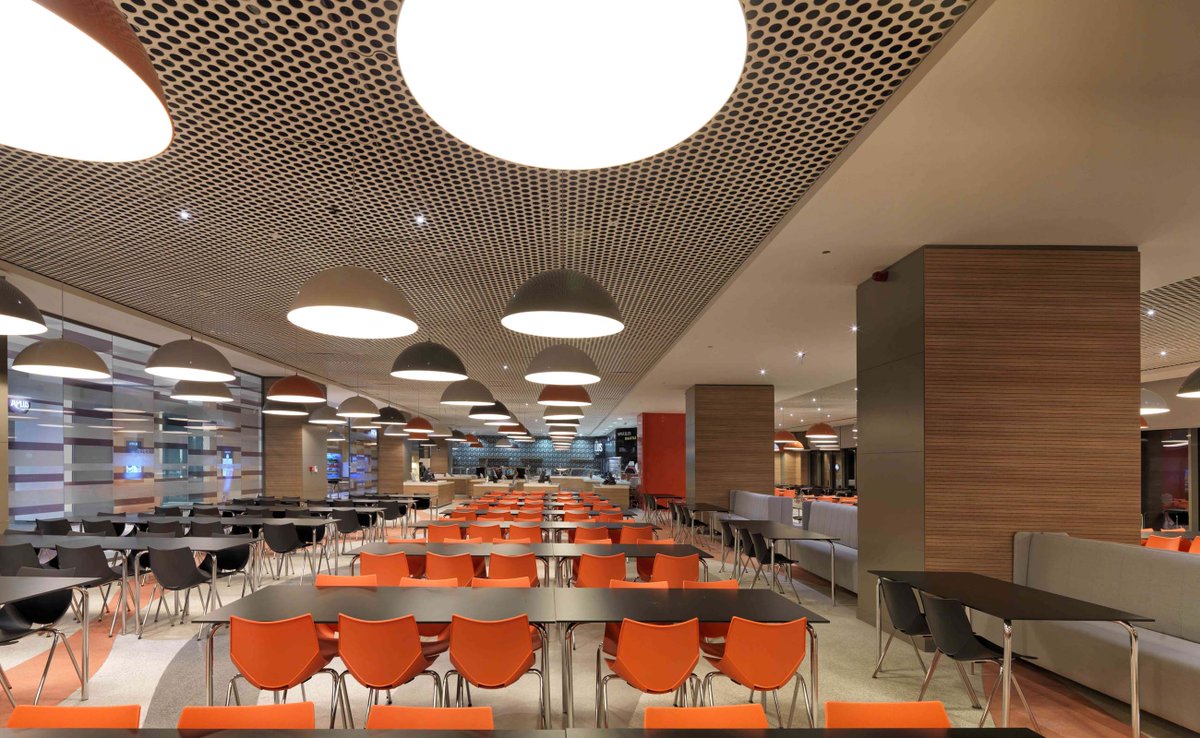 decorsystemsAU's tweet photo. A perfect synergy: DecorMetl Olympia blends harmoniously in the exceptionally sophisticated lines of round apertures in this feature design ceiling. 
https://t.co/v6vLNCUJxS
#decormetlolympia #acoustic #architecture #interiordesign #decoration https://t.co/pJZngOqGqW