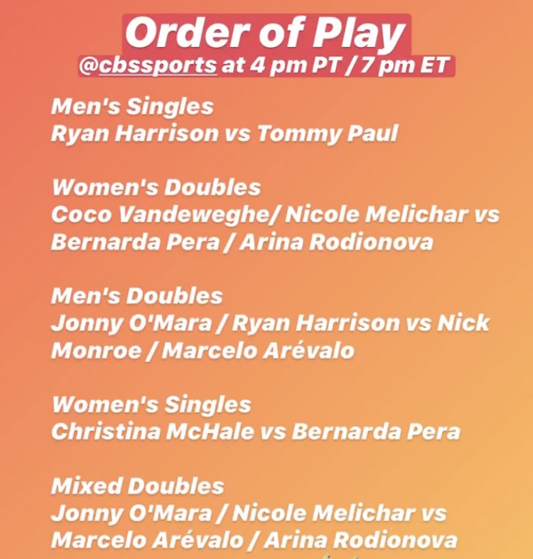 SDAviators's tweet image. Line up tonight as follows vs @WashKastles. First is #menssingles with @ryanharrison92vs @TommyPaul1. #goaviators  #SDvsWASH