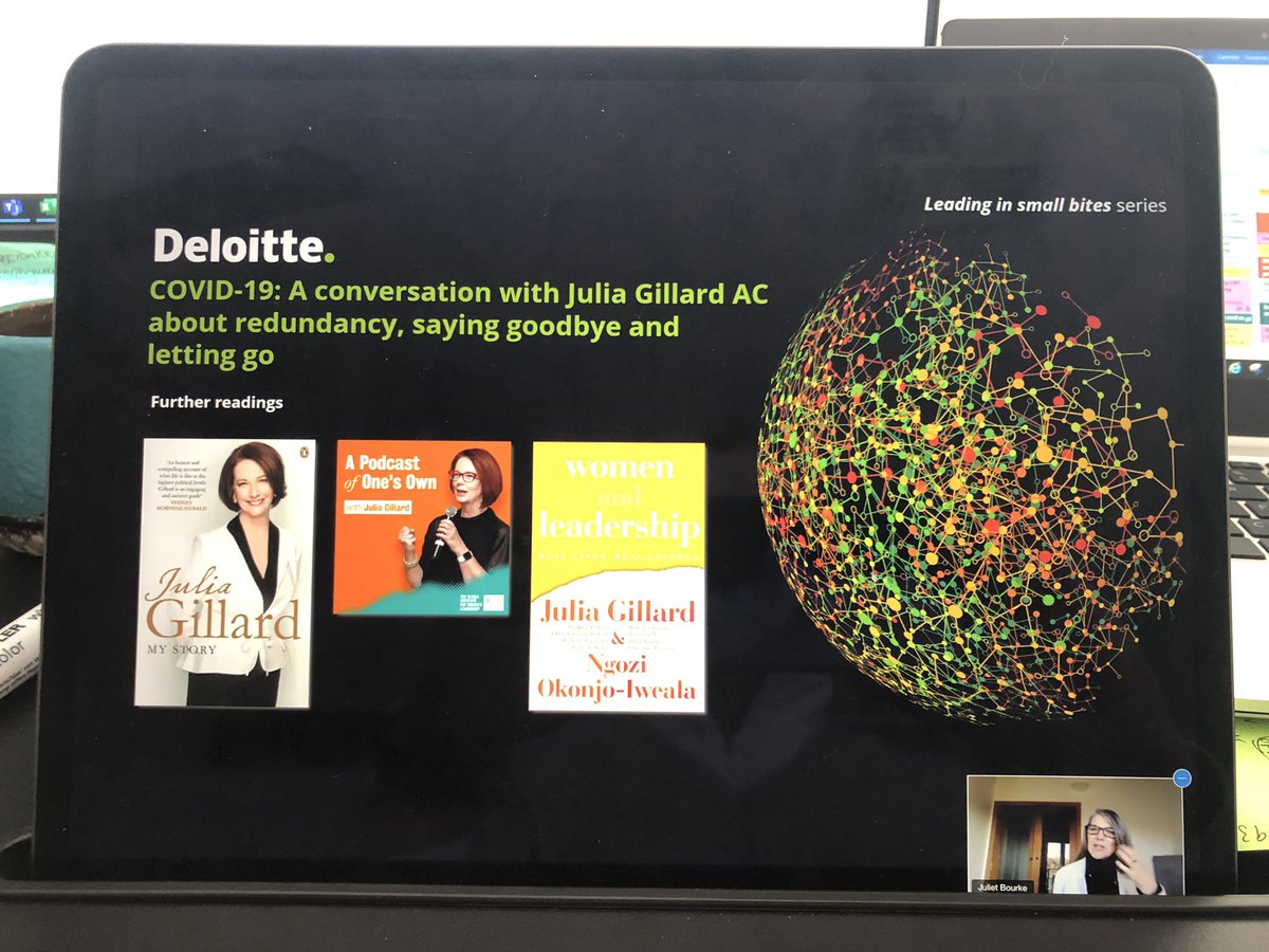 Suzanne Storrie (@suzannestorrie) on Twitter photo Excited to be listening to <a href="/JulietBourke/">Juliet Bourke</a> and <a href="/JuliaGillard/">Julia Gillard</a> on <a href="/Green_Dot/">Deloitte Australia</a> Leading in Small Bites series and a conversation about redundancy, saying goodbye and letting go. Having experienced redundancy, I remember the breadth and depth of feelings before & after #empathy #change Excited to be listening to <a href="/JulietBourke/">Juliet Bourke</a> and <a href="/JuliaGillard/">Julia Gillard</a> on <a href="/Green_Dot/">Deloitte Australia</a> Leading in Small Bites series and a conversation about redundancy, saying goodbye and letting go. Having experienced redundancy, I remember the breadth and depth of feelings before & after #empathy #change