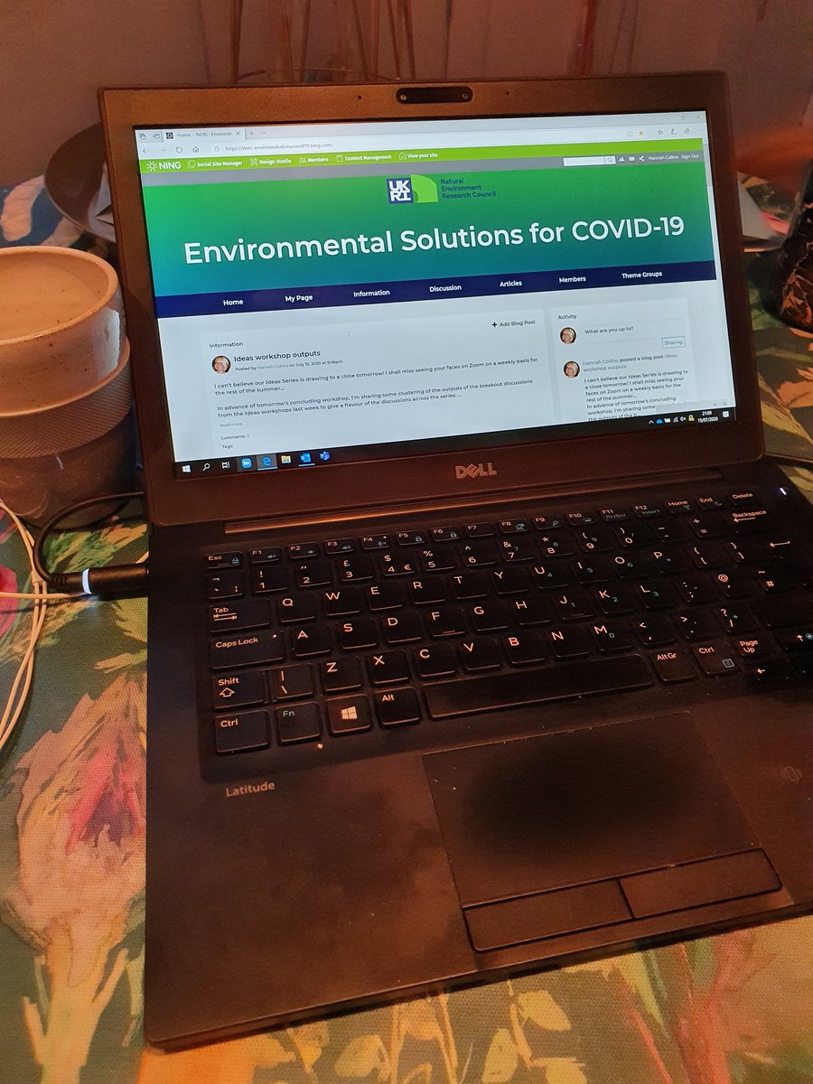 DrHannahCollins's tweet photo. Just loading up a blog post in advance of our @NERCscience concluding workshop of our #IdeasSeries to unearth ideas for environmental solutions for #COVID19 tomorrow. I'm going to miss those mind-blowing weekly Zoom workshops from my spare room 🤯 https://t.co/nfPvAHC2bw