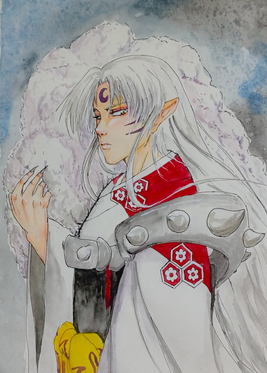 Koshmarodette's tweet photo. Sesshomaru uwu #sesshomaru #inuyasha #manga #watercolor #watercolors #sketch #sketches #seinen https://t.co/AEK35CNzWp