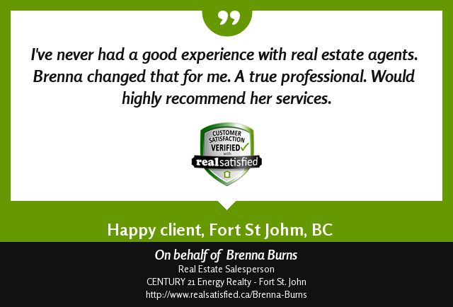FSJRealtor's tweet image. So, this recommendation has put me on cloud nine today. realsatisfied.ca/Brenna-Burns via @realsatisfied