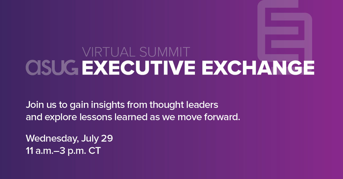 asug_events's tweet photo. Join us on July 29, for an event focused on solving business challenges as we look beyond the #COVID19 crisis.
Learn more π https://t.co/09ekqtzsmq
#ASUG #SAP #ASUGEE https://t.co/6K08GGggqy