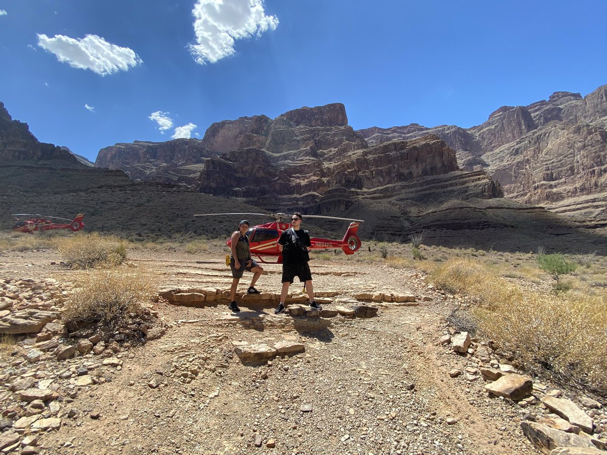 jill_geee's tweet photo. Really enjoyed my first ever helicopter ride over Grand canyon. 

Always flying high w @AllanRodae 🚁 https://t.co/hp5dAHxhc2