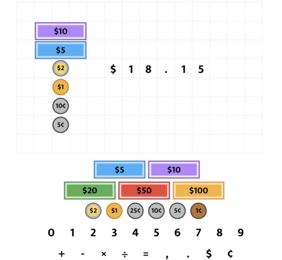 Today we used 'Toy Theatre' to practice counting money! I love being able to use online manipulatives and teach students how to utilize different tools!😊#GECDSBSLP2020 <a href="/mrsbateswps/">Laura Bates</a> <a href="/JanisFoy/">Janis Foy</a> <a href="/mrs_c_saba/">Mrs. Saba</a> <a href="/msStephanieLy1/">Stephanie Ly</a>