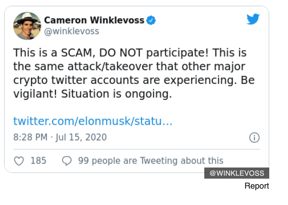 cryptorobby_'s tweet photo. SCAM: Major US @Twitter accounts HACKED in #Bitcoin Scam! 🇺🇸
Billionaires @elonmusk @JeffBezos and @BillGates @kaneywest @KimKardashian targeted on #Twitter:
"You send $1000, I send you back $2000."
Why @jack?
@ArminWolf @derbrutkasten
@TrendingTopicsA Wasn´t #CryptoRobby 🦋 https://t.co/tQ01vMg4m9