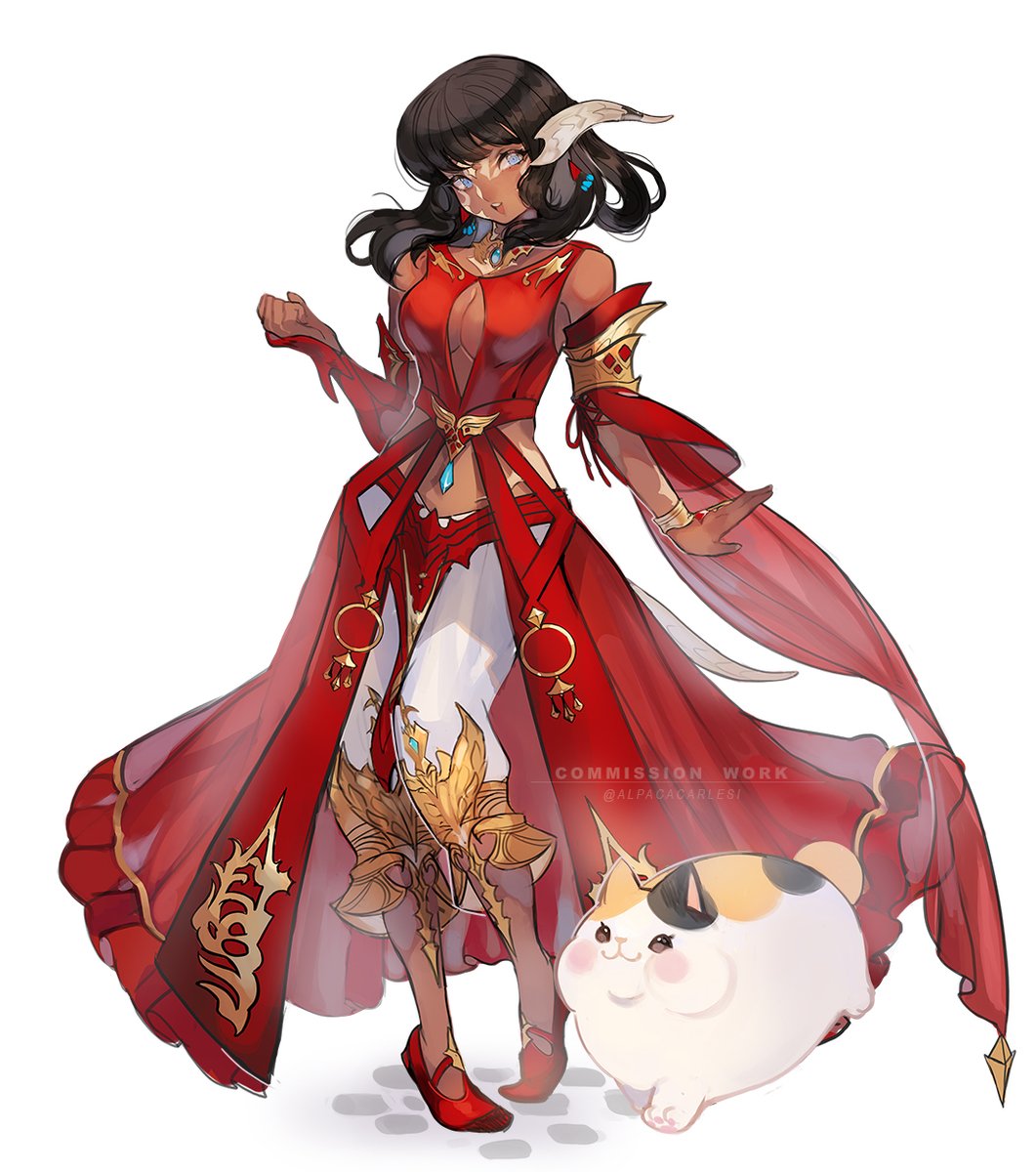 Commission Done For Faisal Original Cha Alpaca Commissions Closed の イラスト