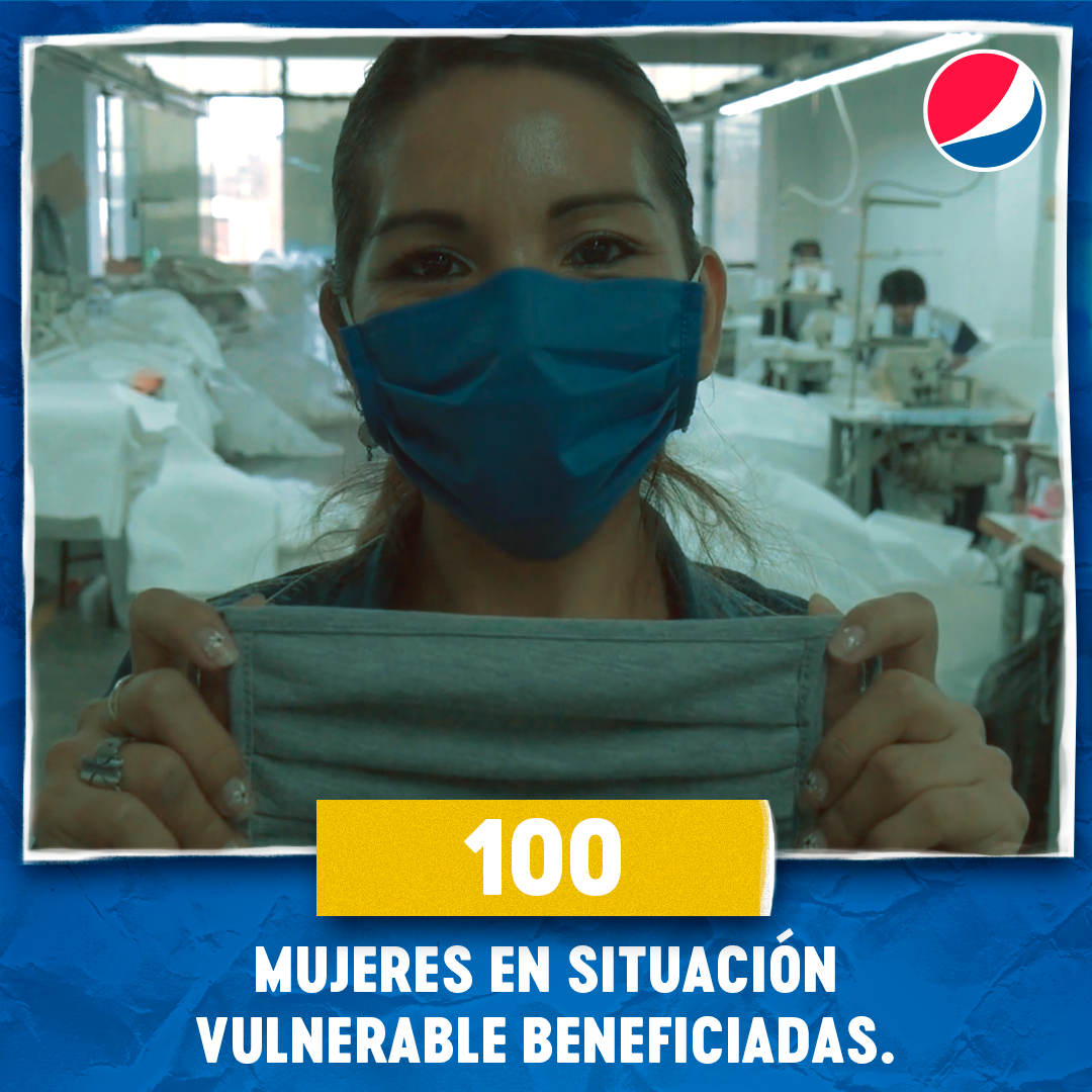 PeruPepsi's tweet photo. Mira el impacto que han tenido las mascarillas hechas a partir de tus botellas de Pepsi Renovable gracias al programa #BotellasQueEmpoderan ♻️🤩 https://t.co/7lpmNQFLE5