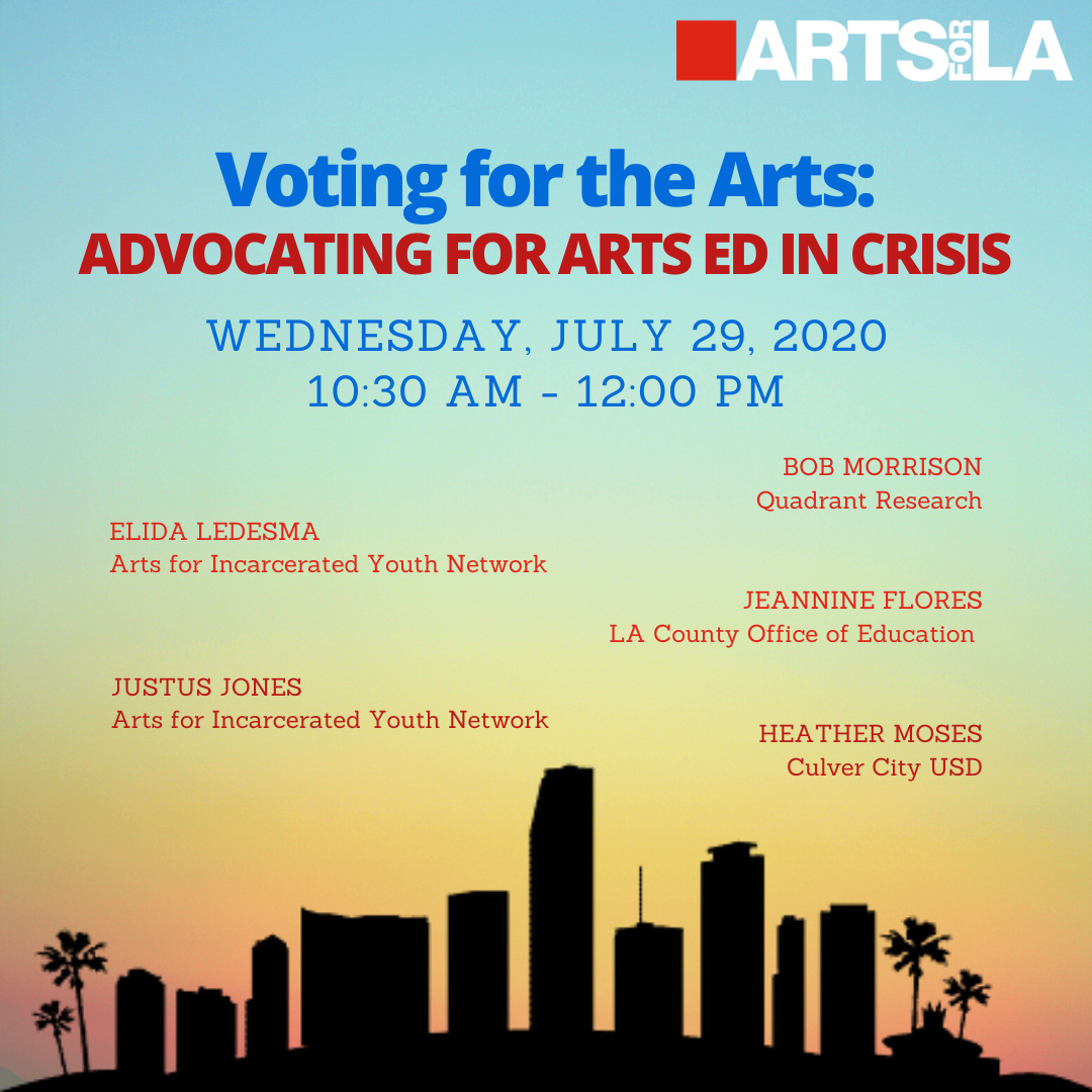 Voting for the Arts is back! Join us for this free training at 10:30 am on July 29th! 5 arts leaders will share talking points, policy models, + strategic approaches to fighting for arts ed amidst the public health and financial crises. Register today! rb.gy/ftdqef