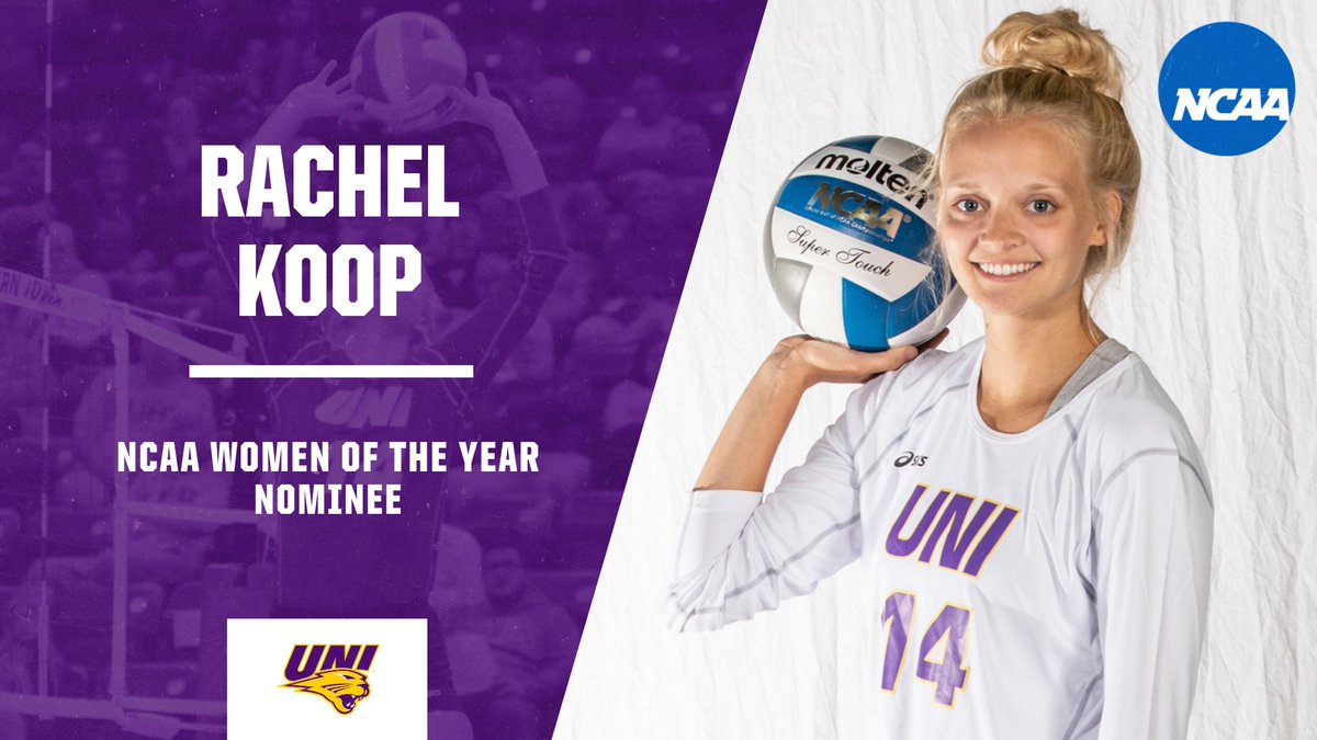 UNIVolleyball's tweet photo. Academics. Athletics. Service. Leadership.

Congratulations to @koopa_troopa10 for being an NCAA Woman of the Year Nominee!

#UNIFight #NCAAWOTY https://t.co/H1I1InN2pP