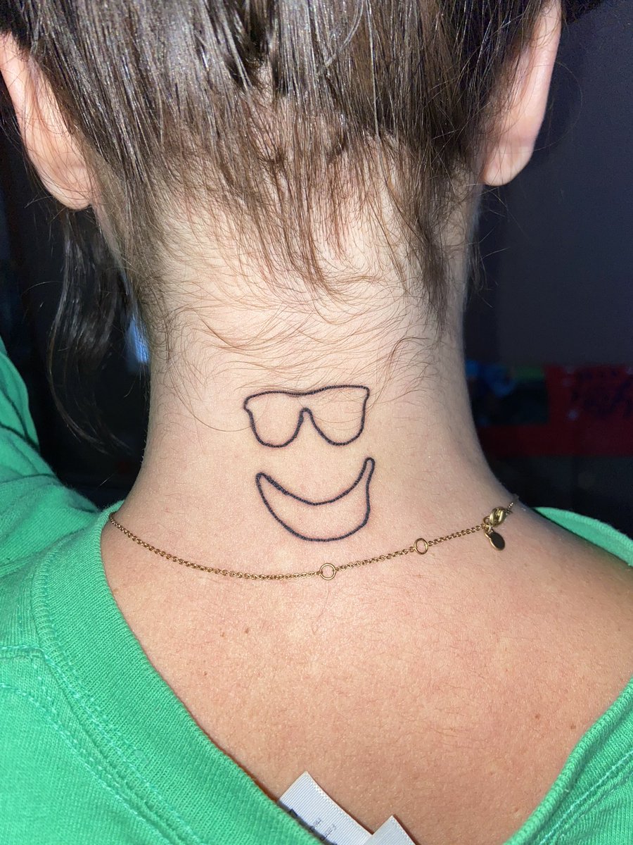 DaintyBride's tweet photo. Final time 😍 we got these babies done on Monday! 🍌🍌🍌 @nikki_beirne @johnnybananas @challengemtv #johnnybananas #thechallenge #challengefinal #tattoos #bananatime https://t.co/WANwuNCJ49