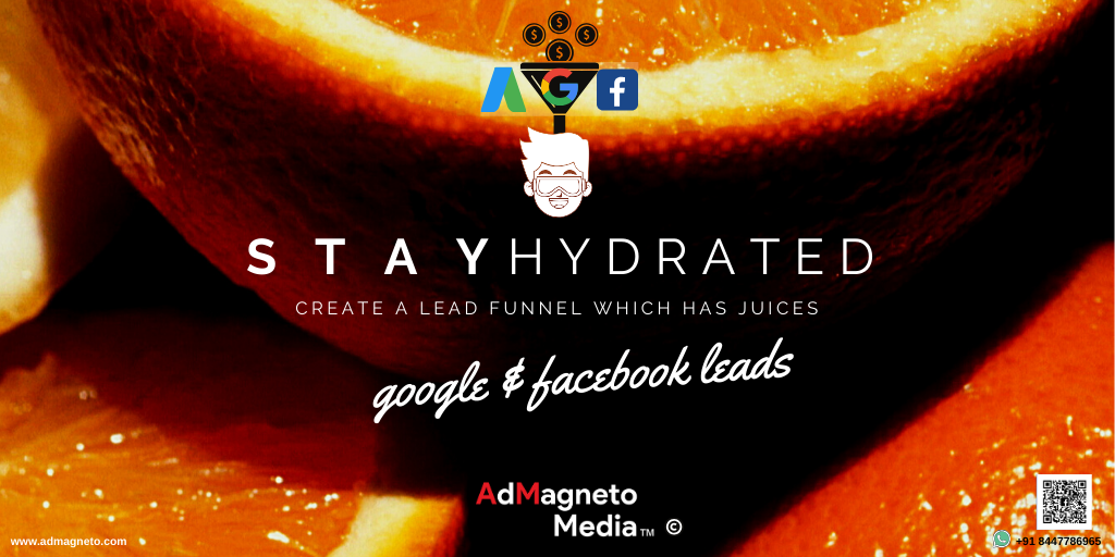 admagneto's tweet photo. Create a Lead Funnel which has Juices. Stay Hydrated. Generate Business Leads on Google, Facebook Ads, SEO, Content Marketing &amp; YouTube Videos.

#DigitalMediaAgency #BrandConsultingAgency #socialmediaagency #AdMagnetoMedia #PPCads #GoogleAds #FacebookAds #ProgramaticAds #PPC https://t.co/EcldmhVVXv