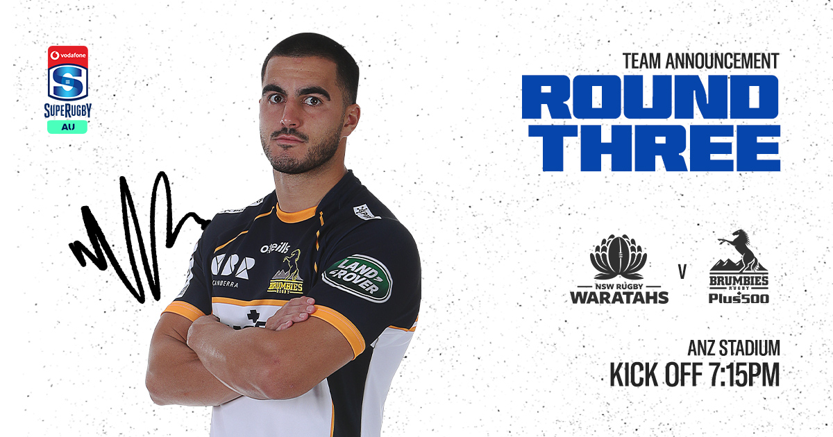 🐴🏉 Your #Brumbies 23 to take on the <a href="/NSWWaratahs/">NSW Waratahs</a> at @ANZStadium on Saturday night! 

TEAM: bit.ly/TeamVsWaratahs… 

#WARvBRU #SuperRugbyAU