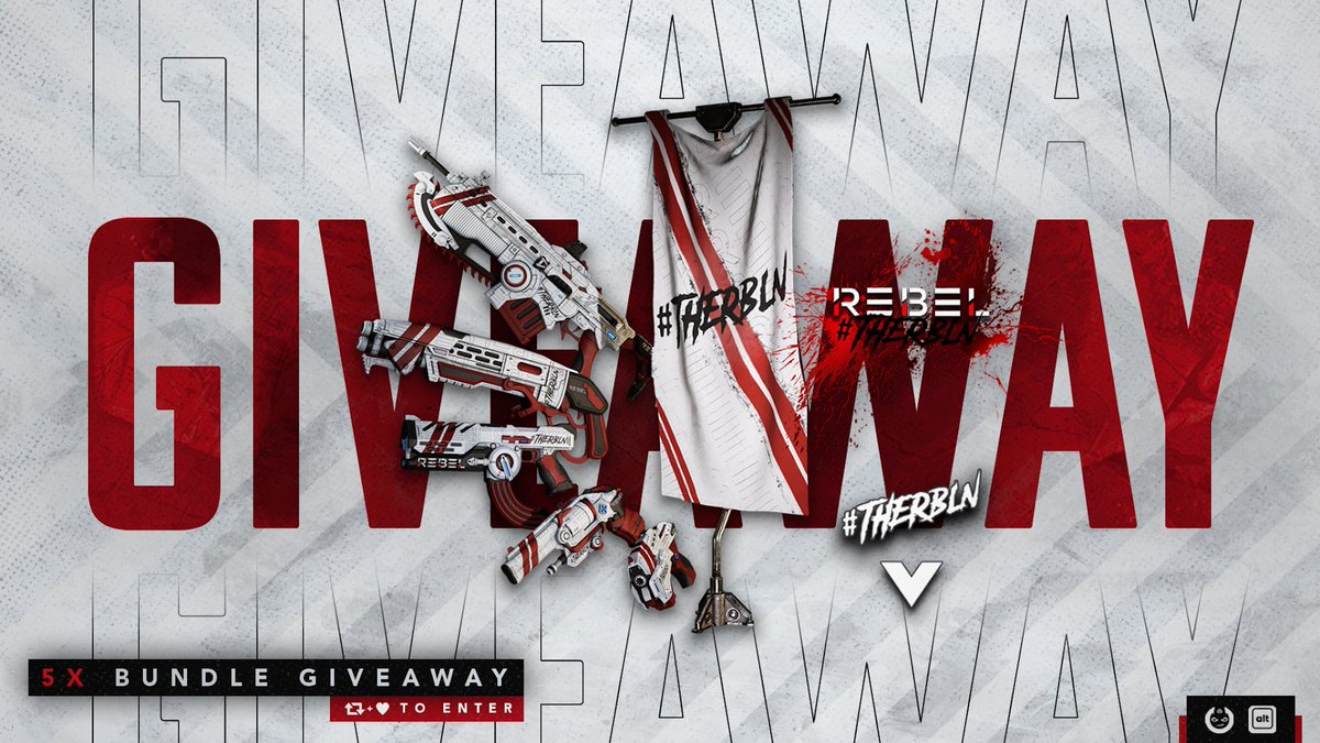 ‼️SKIN BUNDLE GIVEAWAY‼️

We are giving away FIVE bundles of our @EsportsGears skins and all you have to do to enter is👇

❤️ Like 
🔁 RT 
✅ Follow
Enter here: gleam.io/tX6hL/rebel-es…

Winners will be announced 7/29/20
Good luck! 

#THERBLN #REBELGEARS